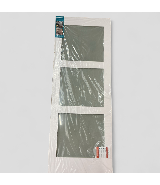 46174 Eight Doors White Frosted Glass Barn Door 36"W x 96"H