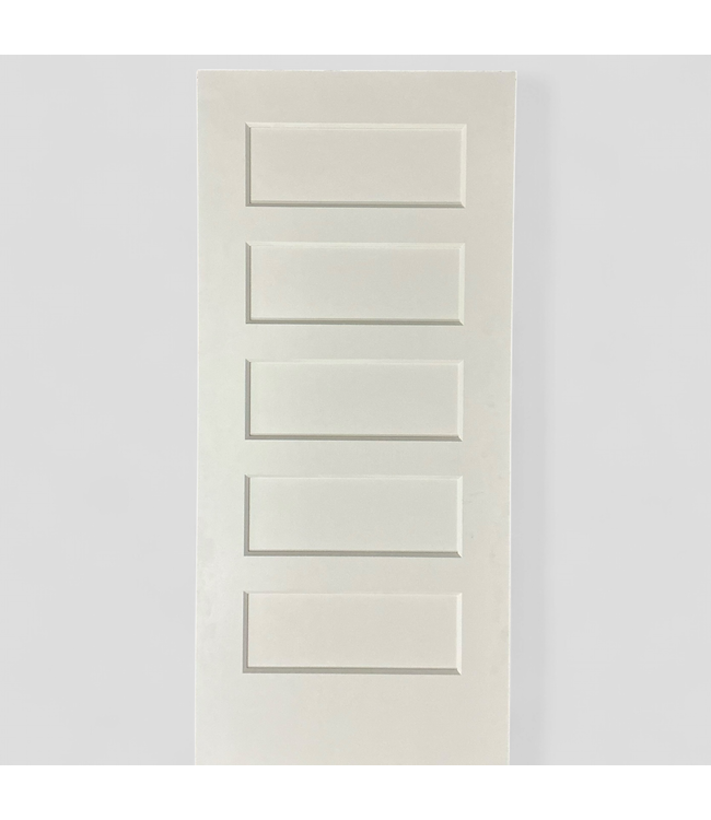 46193 Primed Solid Core 5-Panel Interior Door 30"W x 67"H