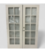 46216 Full Lite Gridded French Double Door Set 56.75"W