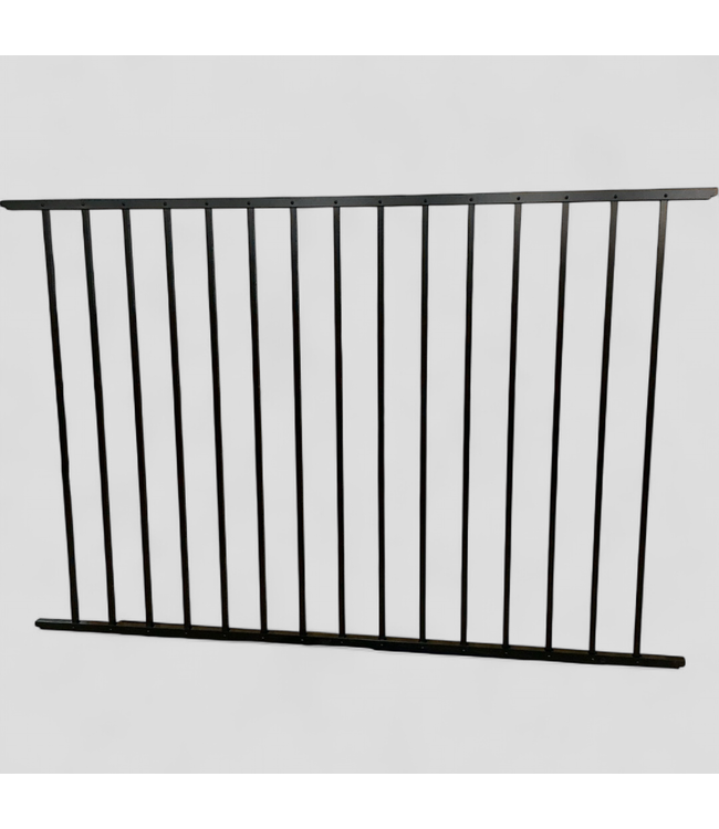 46241 Tuffbuilt Dillion Black Aluminum Flat Top Fence Panel 4' x 6'