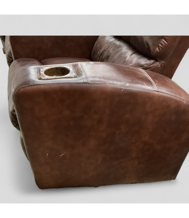 46245 Sepia 3-Seater Recliner Chairs with Cup Holders