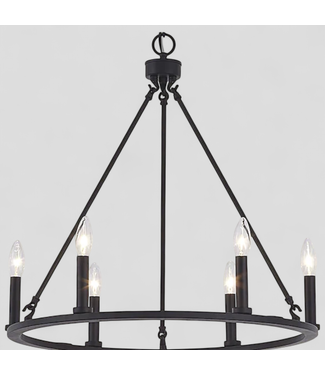46429 Acroma Birdena 6-Light Matte Black  Chandelier