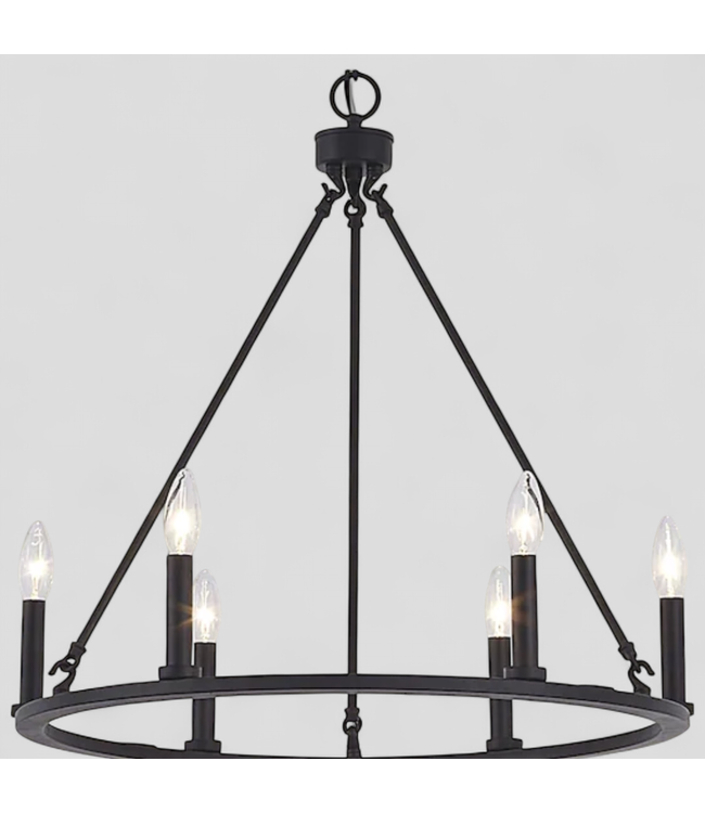 46429 Acroma Birdena 6-Light Matte Black  Chandelier