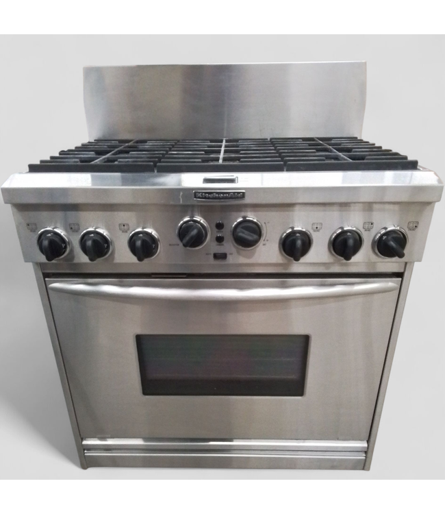 46446 KitchenAid Stainless Steel 6-Burner Gas Range with Oven