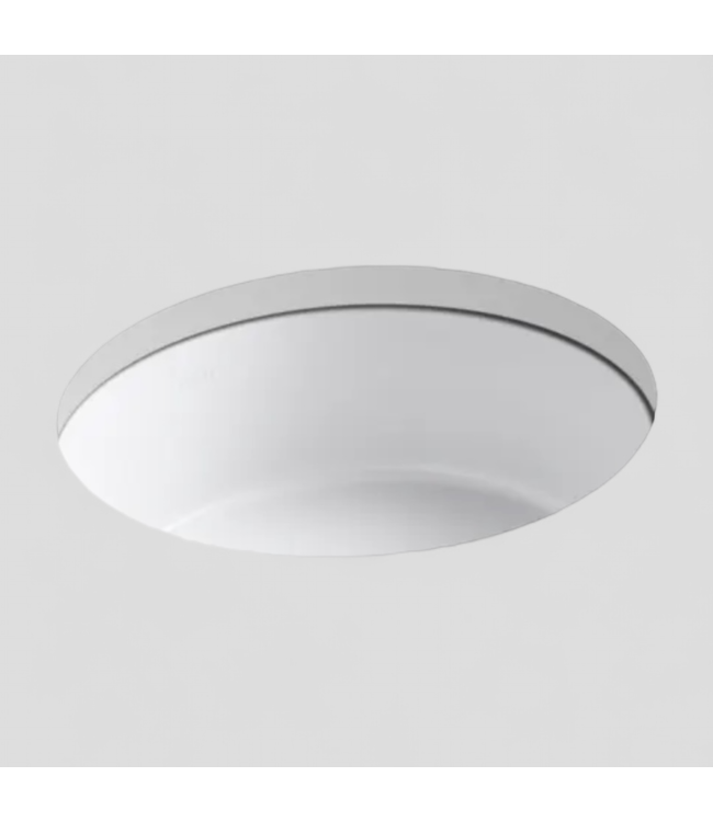 46452 Kohler Verticyl White Oval Undermount Bathroom Sink 19"