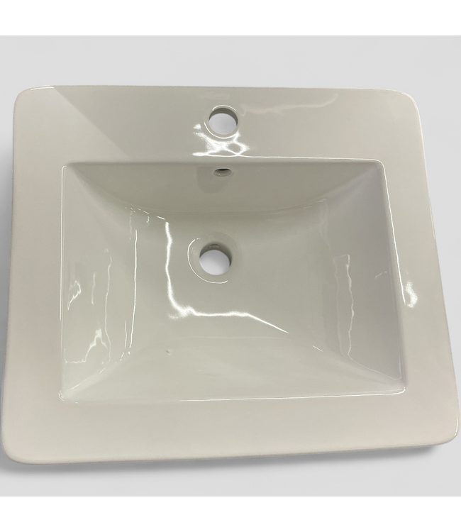 46488 White Top Mount Lavatory Porcelain Sink
