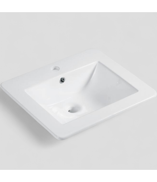 46488 White Top Mount Lavatory Porcelain Sink