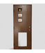 46513 Spiced Nutmeg 3-Lite Exterior Door w/Pet Door Cut Out 31.875" x 79"