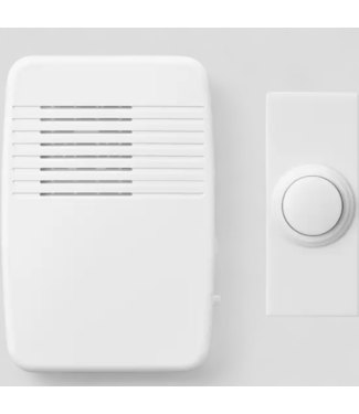 46521 Utilitech Wireless Doorbell Kit – White Finish