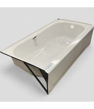 46526 Mansfield Steel Alcove Soaking Bathtub Right Drain