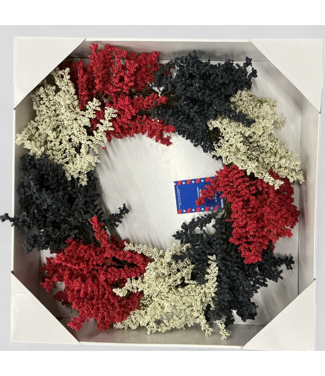 46562 Holiday Living Plastic Indoor Patriotic Wreath