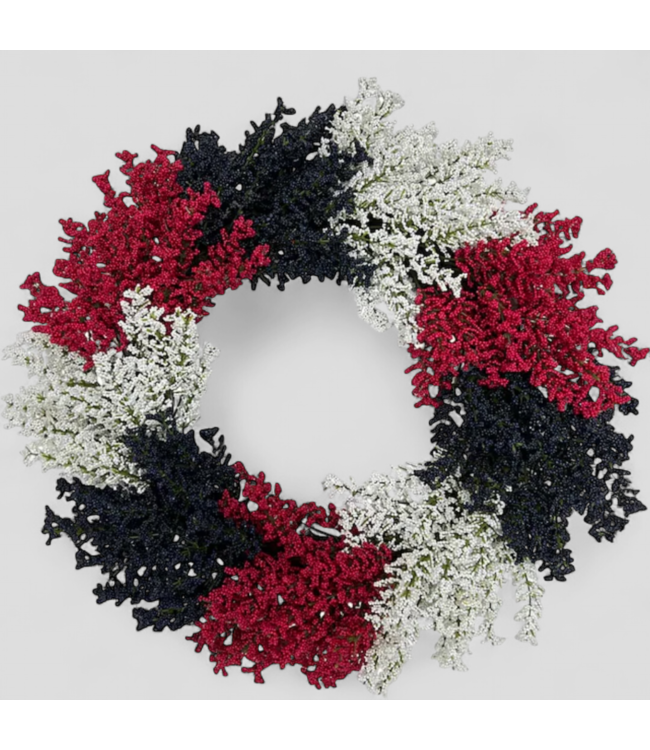 46562 Holiday Living Plastic Indoor Patriotic Wreath