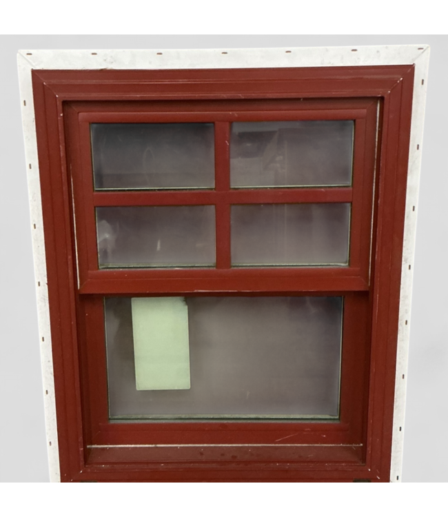 46609 Amsco Vertical Slider Brick Red Window 23.375" x 29.5"