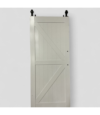 46611 Pinecroft Montana White PVC Single Barn Door 36"W x 7'H
