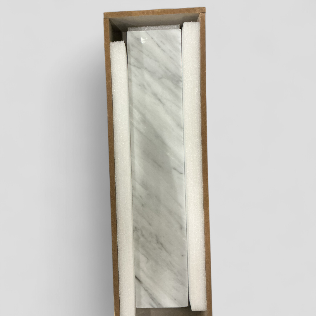 46612 Allen+Roth Carrara Natural Marble Side Splash - Bud's Warehouse