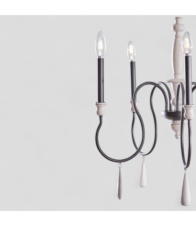 46623 Allen+Roth Doveridge 5-Light Mid-Century Chandelier