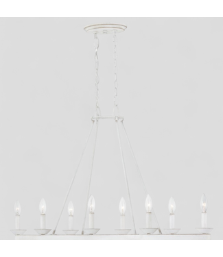 46624 Quoizel Avalina 8-Light Antique White Chandelier