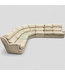 46662 Genuine Top Grain Beige Leather 4-Piece Sectional