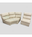 46662 Genuine Top Grain Beige Leather 4-Piece Sectional