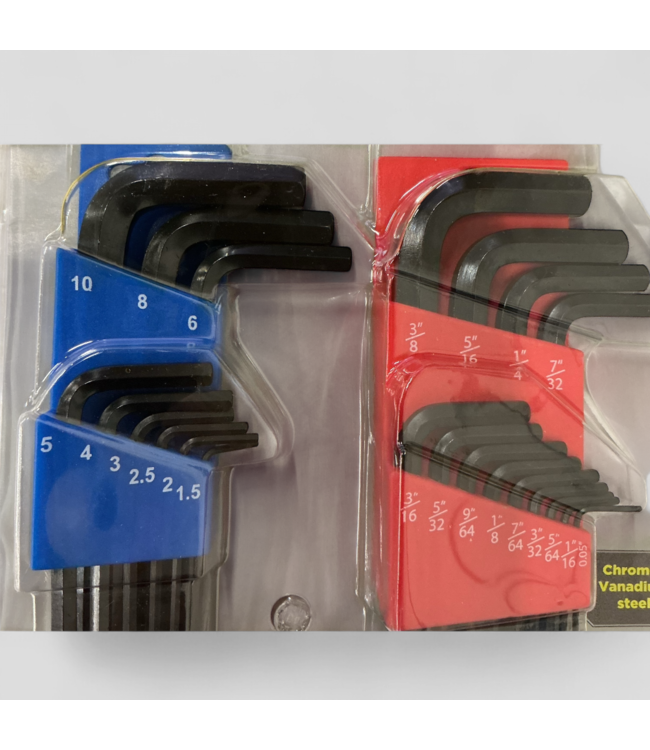 46711 Master Mechanic 22 Piece SAE/Metric Hex Key Set