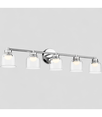 46795 LTMATE Jazava 38" 5-Light Chrome Vanity Light