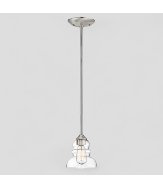46800 Millennium Brighton Satin Nickel Pendant Light 6"