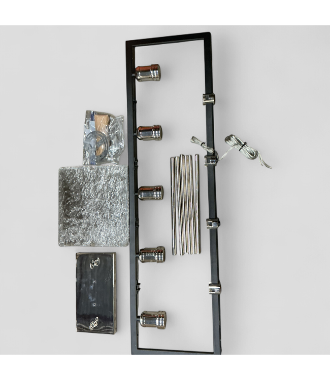 46814  Kichler Forge Black 5-light Linear Chandelier 38.5"L