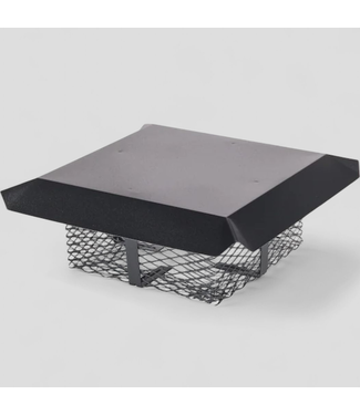 46826 Shelter Square Black Galvanized Chimney Cap