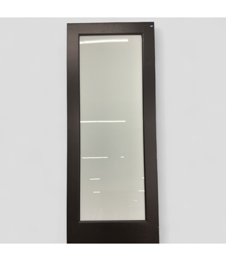 46827 Black Full-Lite Frosted Glass Interior Door 32" x 80"