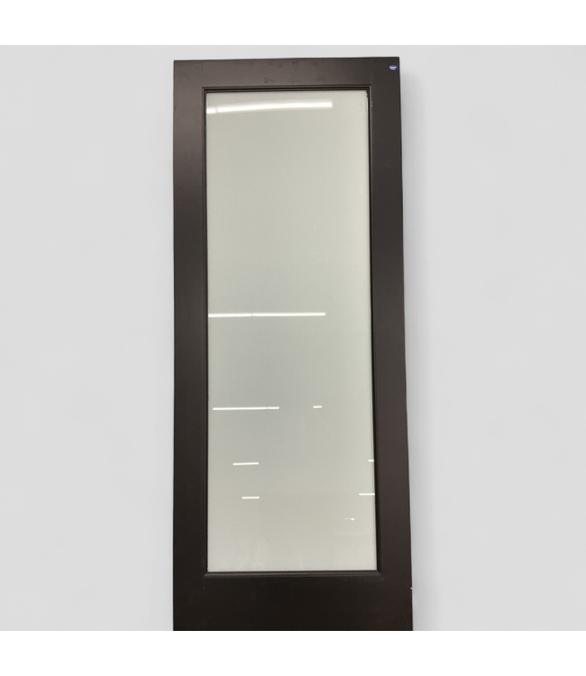 46827 Black Full-Lite Frosted Glass Interior Door 32" x 80"