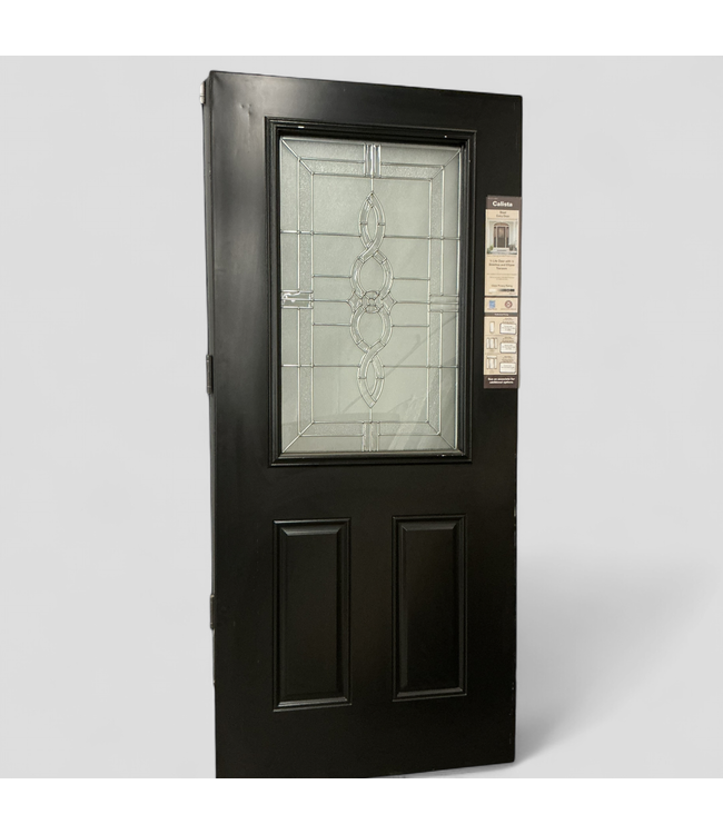 46859 Calista Black 1/2 Lite Exterior Door 35.75" x 79"