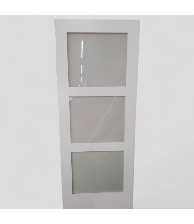 46880 3-Panel Frosted Glass Interior Door 32"W x 80"H