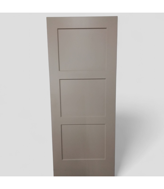 46884 3-Panel Light Brown Interior Door 32"W x 80"H