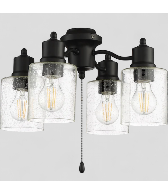46898 Craftmade 4-Light Black Ceiling Fan Light Kit