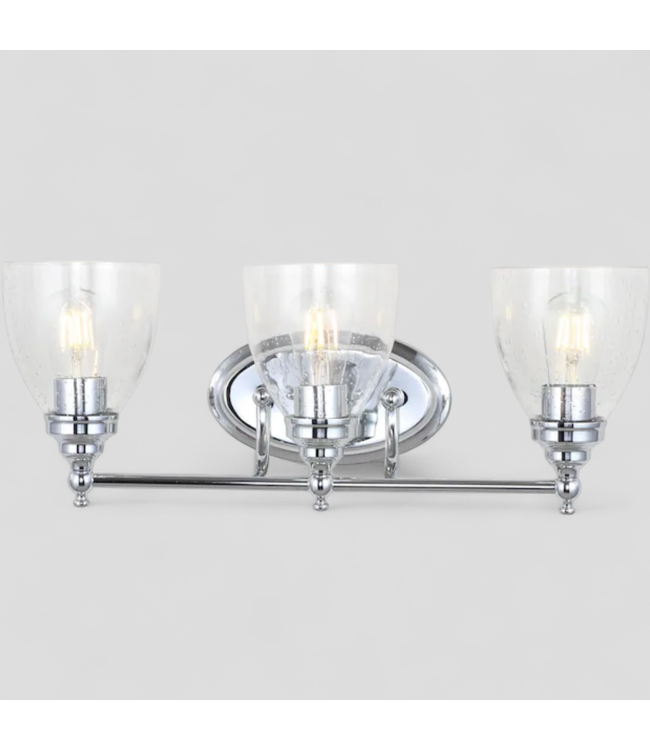 46936 Jonathan Y Marals 3-Light Chrome Vanity Light