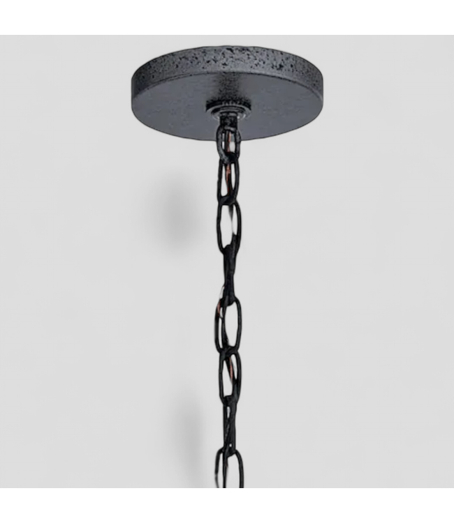 46989 Kichler Barrington 1-Light Black/Wood Pendant Light