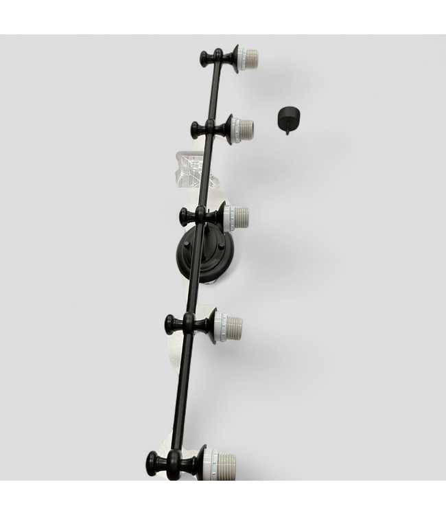 47063 Z-Lite Orion 5-Light Matte Black Vanity Light