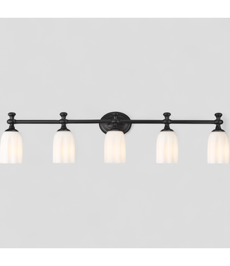47063 Z-Lite Orion 5-Light Matte Black Vanity Light