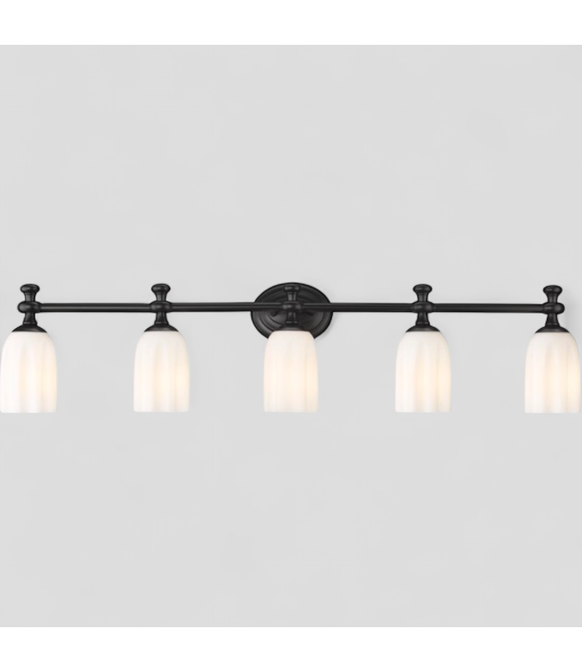 47063 Z-Lite Orion 5-Light Matte Black Vanity Light