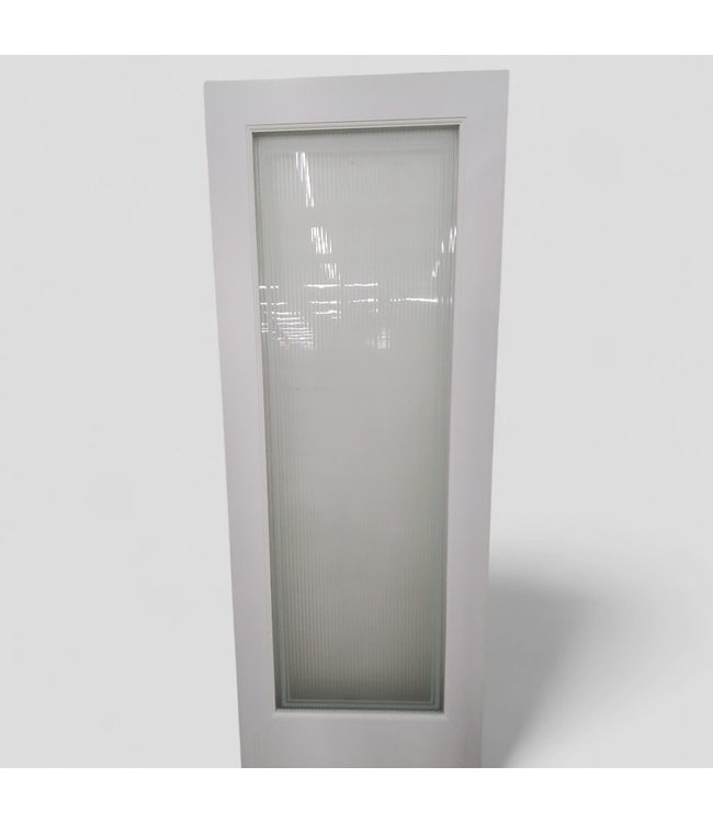 47068 White Primed Pantry Door with Reeded Glass 30"W