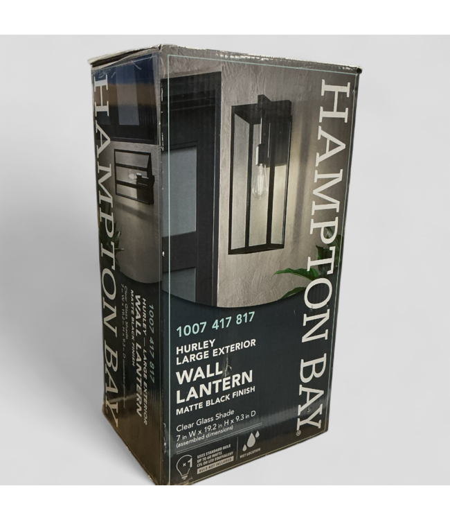 45877 Hampton Bay Hurley 1-Light Outdoor Lantern Porch Sconce