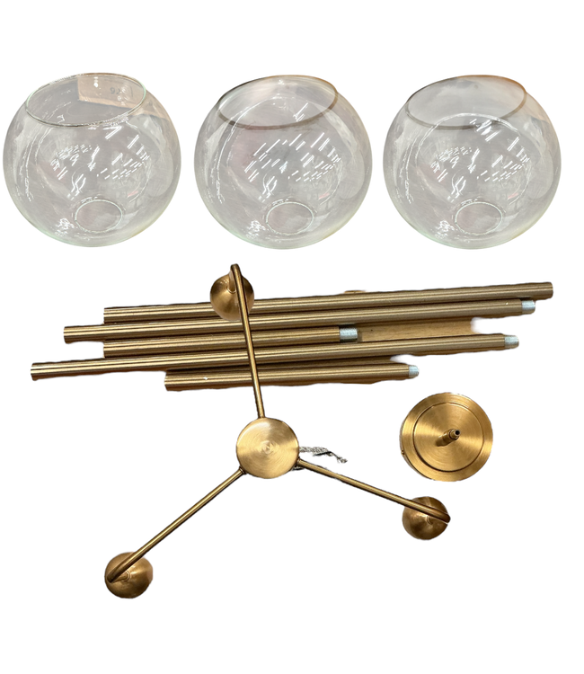 47245 Orgin21 Soren 3-Light Gold Chandelier