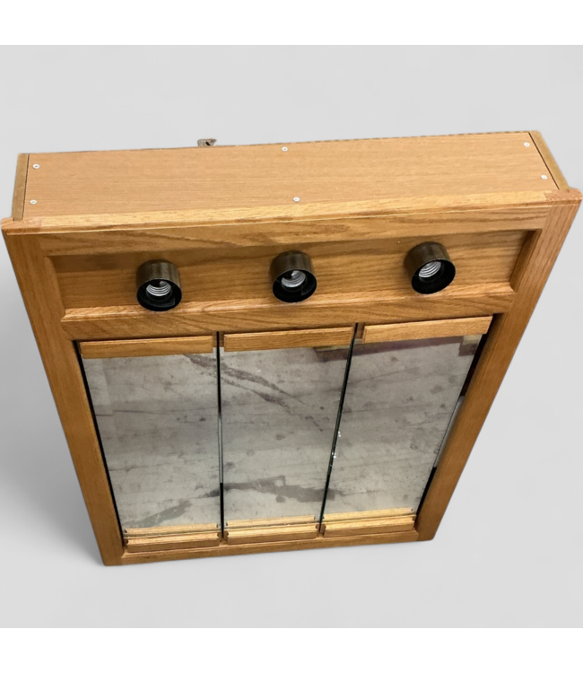 47256 Oak Tri-View Medicine Cabinet