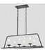 47257 Allen+Roth 6-Light Matte Black Chandelier