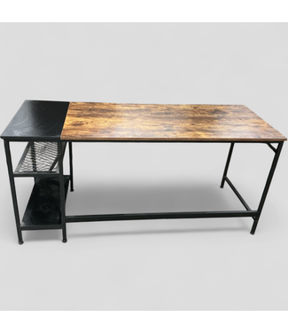 47299 Black & Walnut Wood Table
