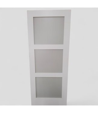 47318 3-Panel Frosted Glass Interior Door 32"W x 80"H