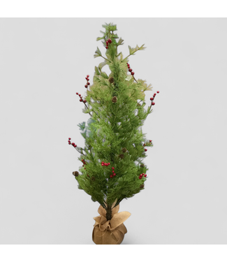 47352 Holiday Living Cashmere Pine Slim Christmas Tree 4'