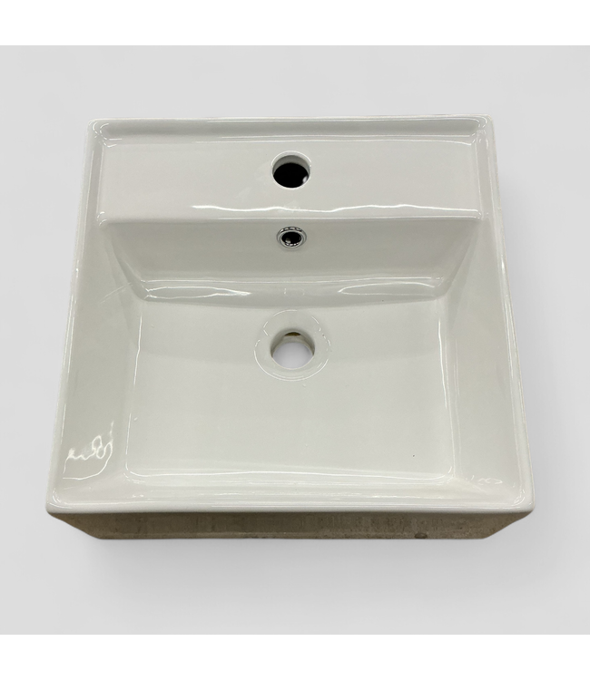 47382 Eridanus White Square Wall Mount Sink 16.1"W