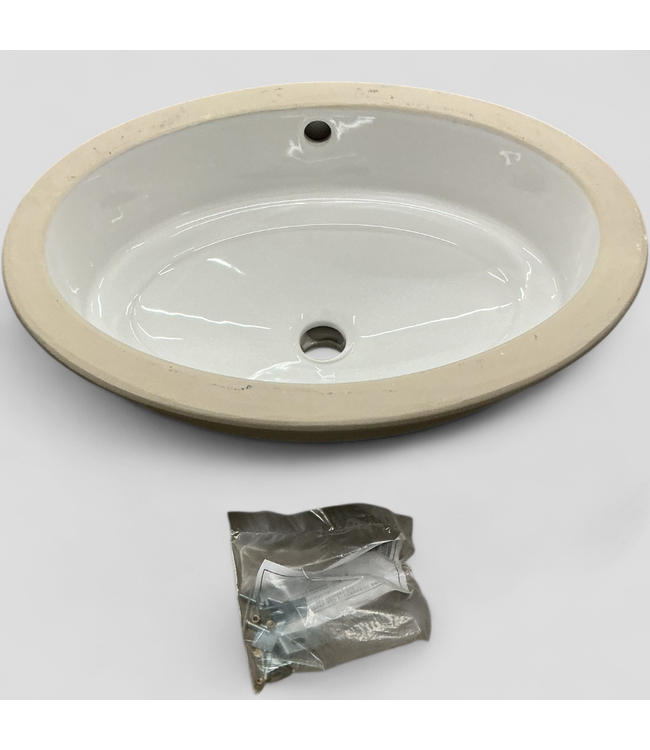 47388  DXV Pop White Oval Undermount Sink