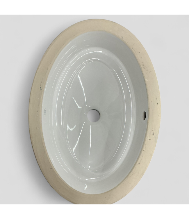 47388  DXV Pop White Oval Undermount Sink